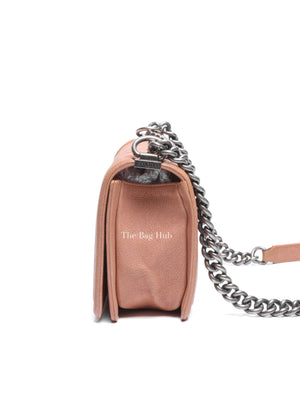 Chanel Light Brown Caviar Quilted New Medium Le Boy Flap Bag