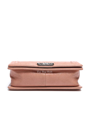 Chanel Light Brown Caviar Quilted New Medium Le Boy Flap Bag