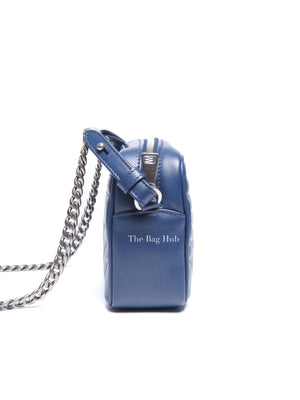 Prada Bluette Soft Calfskin Diagramme Mini Crossbody Bag