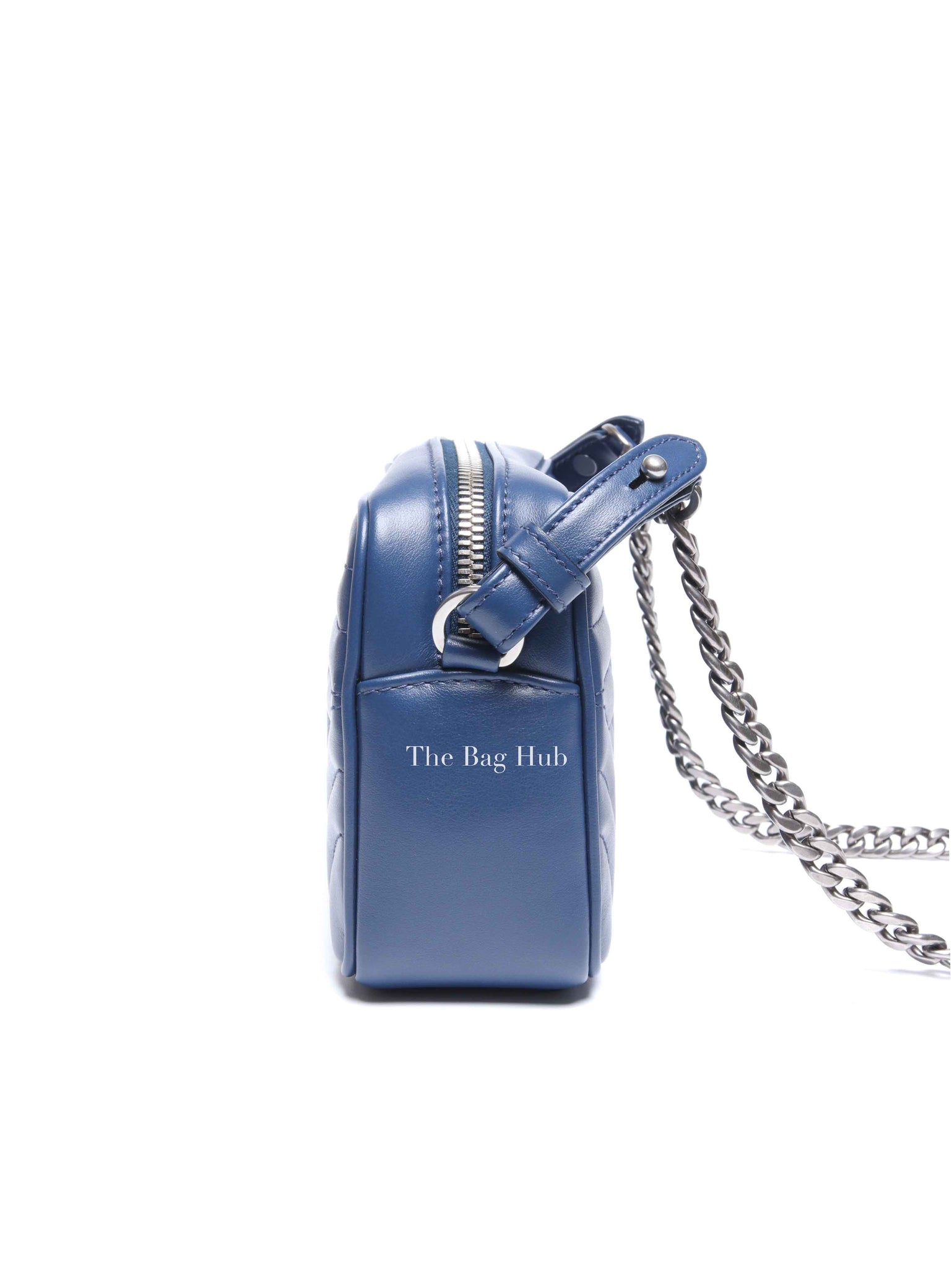 Prada Bluette Soft Calfskin Diagramme Mini Crossbody Bag