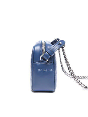 Prada Bluette Soft Calfskin Diagramme Mini Crossbody Bag