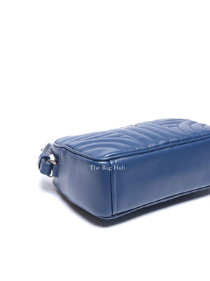 Prada Bluette Soft Calfskin Diagramme Mini Crossbody Bag