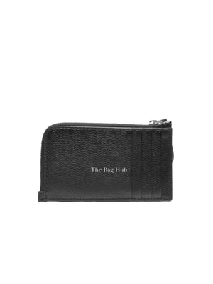 Dior Black Calfskin Cannage Caro Cosmos Zipped Card Holder