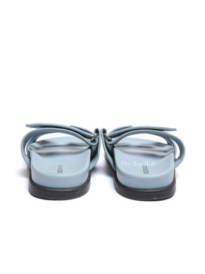 Hermes Blue Suede Chypre Sandals Size 35.5