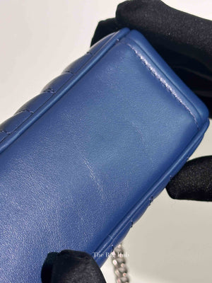 Prada Bluette Soft Calfskin Diagramme Mini Crossbody Bag