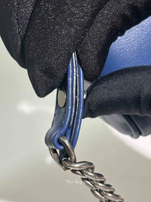 Prada Bluette Soft Calfskin Diagramme Mini Crossbody Bag