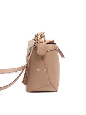 Loewe Toffee Soft Grained Leather Small Puzzle Edge Bag