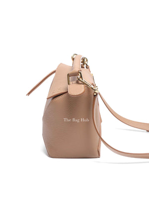Loewe Toffee Soft Grained Leather Small Puzzle Edge Bag