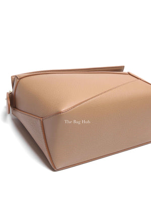 Loewe Toffee Soft Grained Leather Small Puzzle Edge Bag
