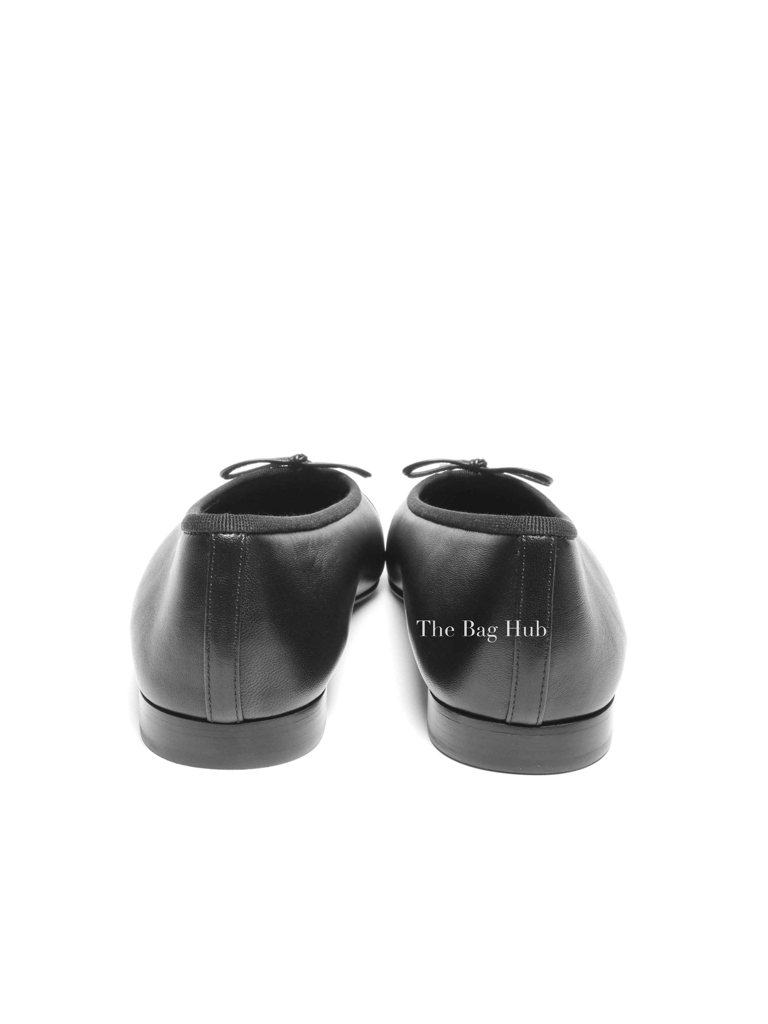 Chanel Black Leather Ballet Flats Size 39C