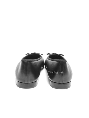 Chanel Black Leather Ballet Flats Size 39C