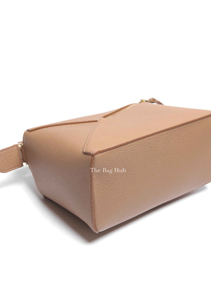 Loewe Toffee Soft Grained Leather Small Puzzle Edge Bag