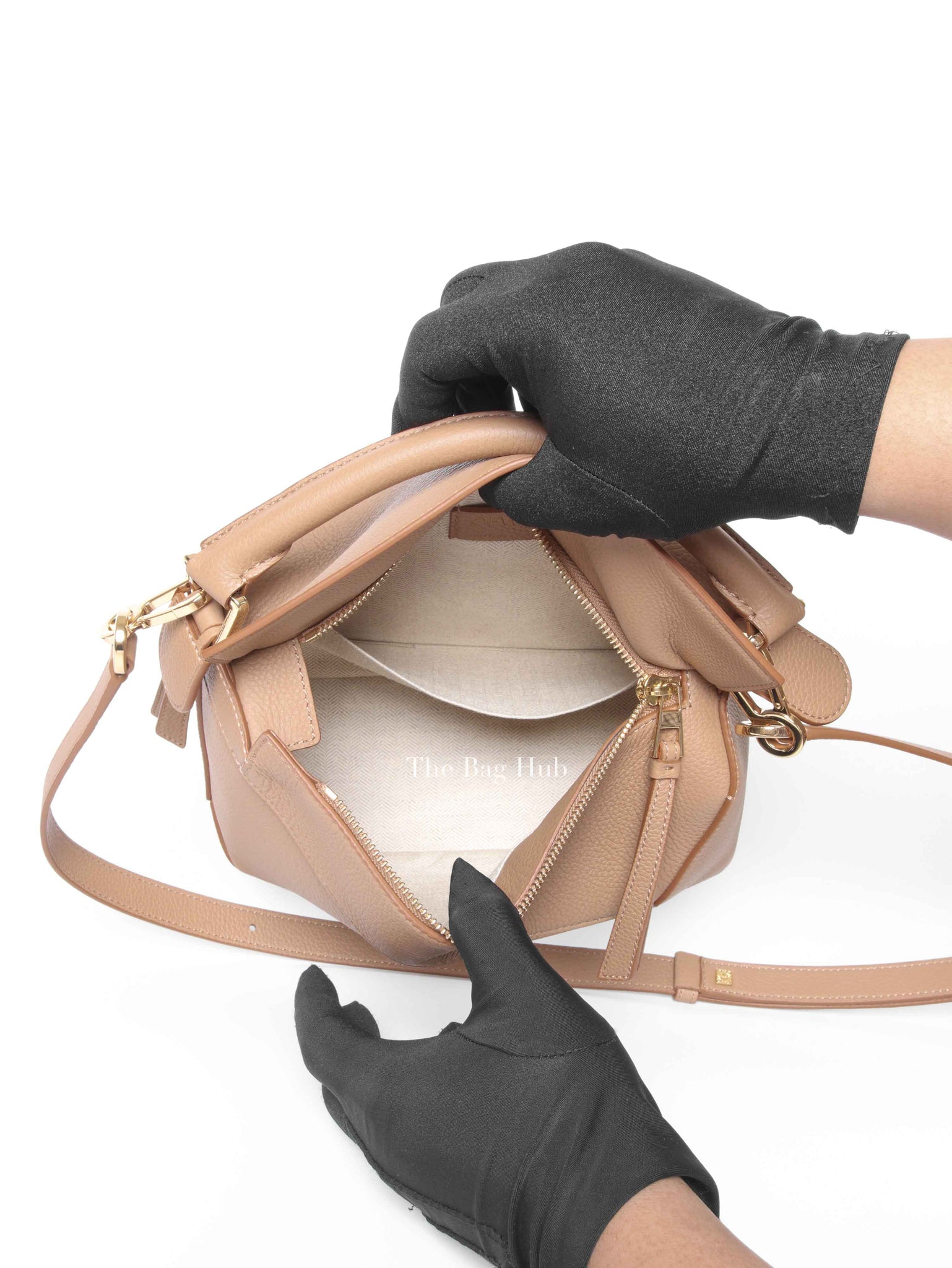 Loewe Toffee Soft Grained Leather Small Puzzle Edge Bag
