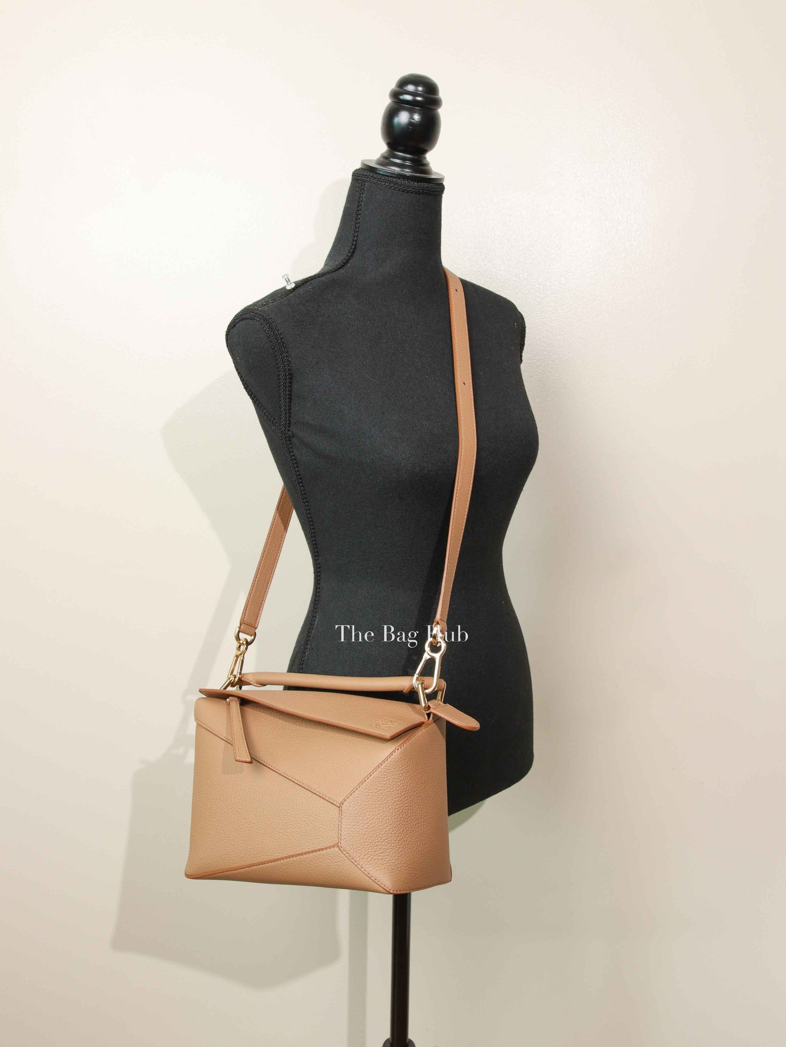 Loewe Toffee Soft Grained Leather Small Puzzle Edge Bag