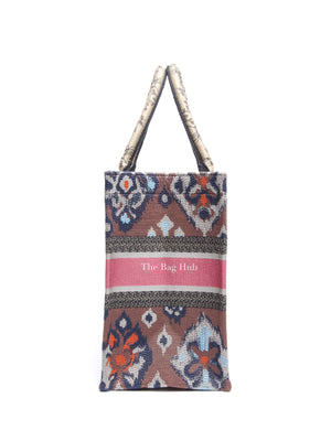 Dior Multicolor Floral Embroidered Canvas Medium Book Tote