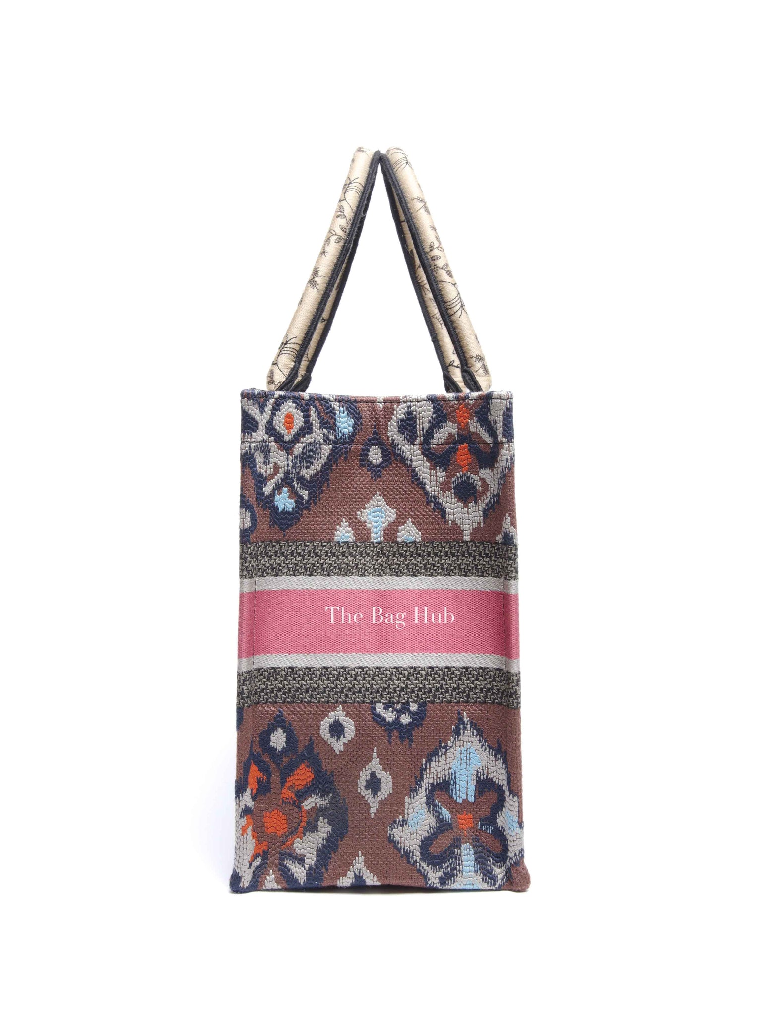 Dior Multicolor Floral Embroidered Canvas Medium Book Tote