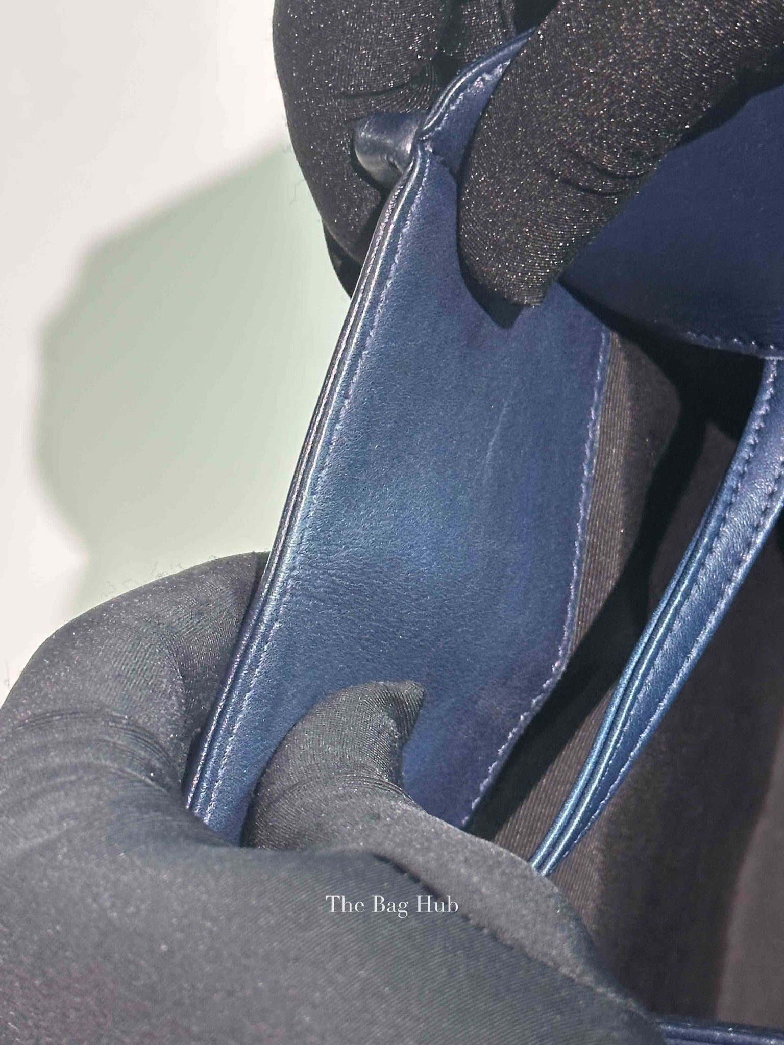 Chanel Blue/Black Leather Le Boy Large Tote Bag SHW