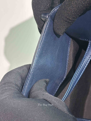 Chanel Blue/Black Leather Le Boy Large Tote Bag SHW