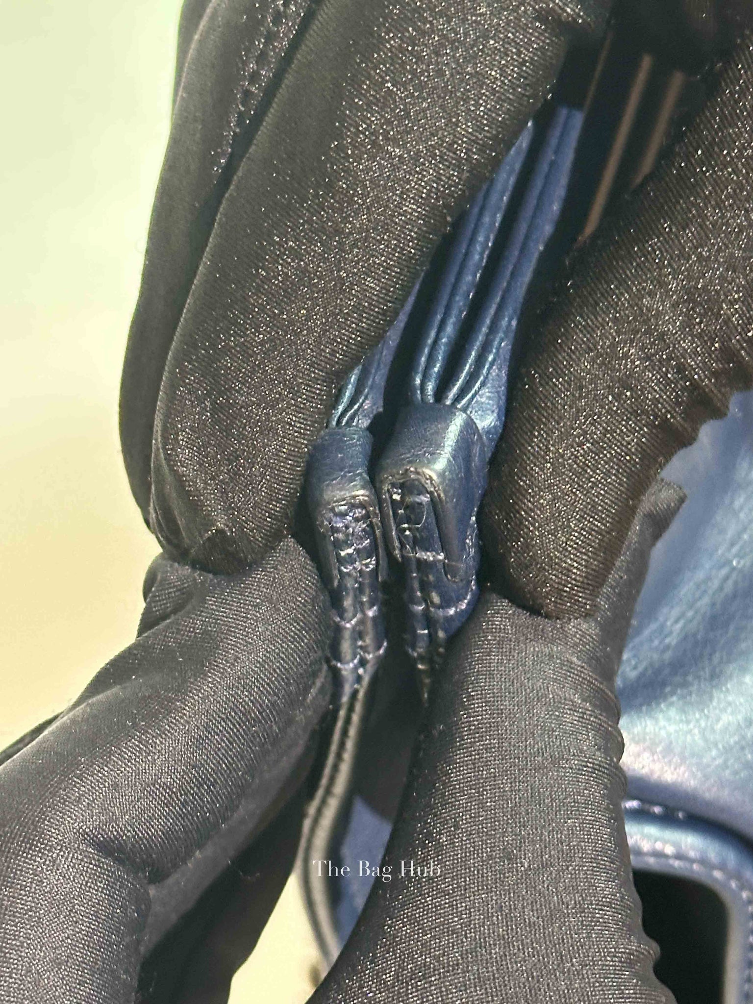 Chanel Blue/Black Leather Le Boy Large Tote Bag SHW