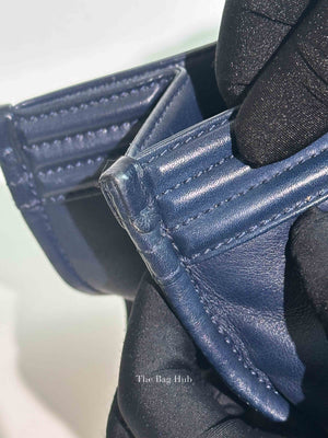 Chanel Blue/Black Leather Le Boy Large Tote Bag SHW
