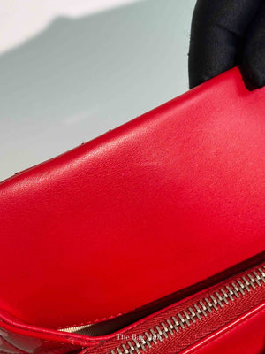 Chanel Red Quilted Patent Large Coco Boy Tote Bag