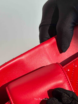 Chanel Red Quilted Patent Large Coco Boy Tote Bag