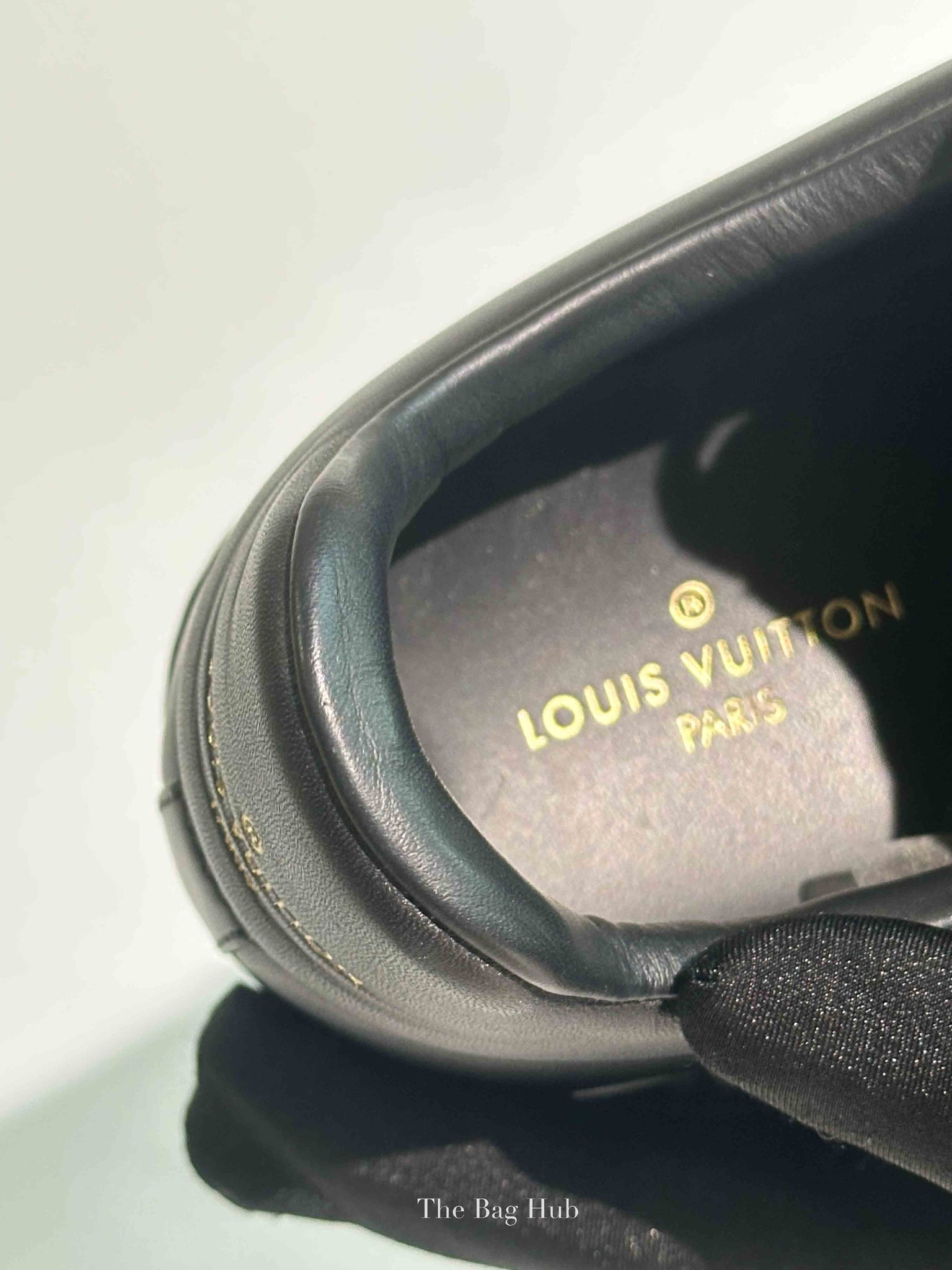 Louis Vuitton Black Leather Luxembourg Sneakers Size 9