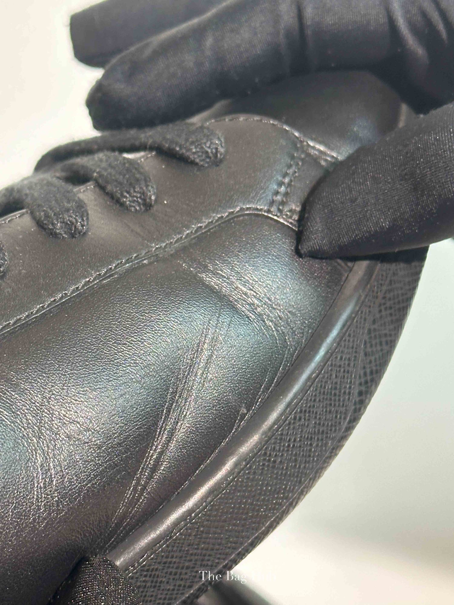 Louis Vuitton Black Leather Luxembourg Sneakers Size 9