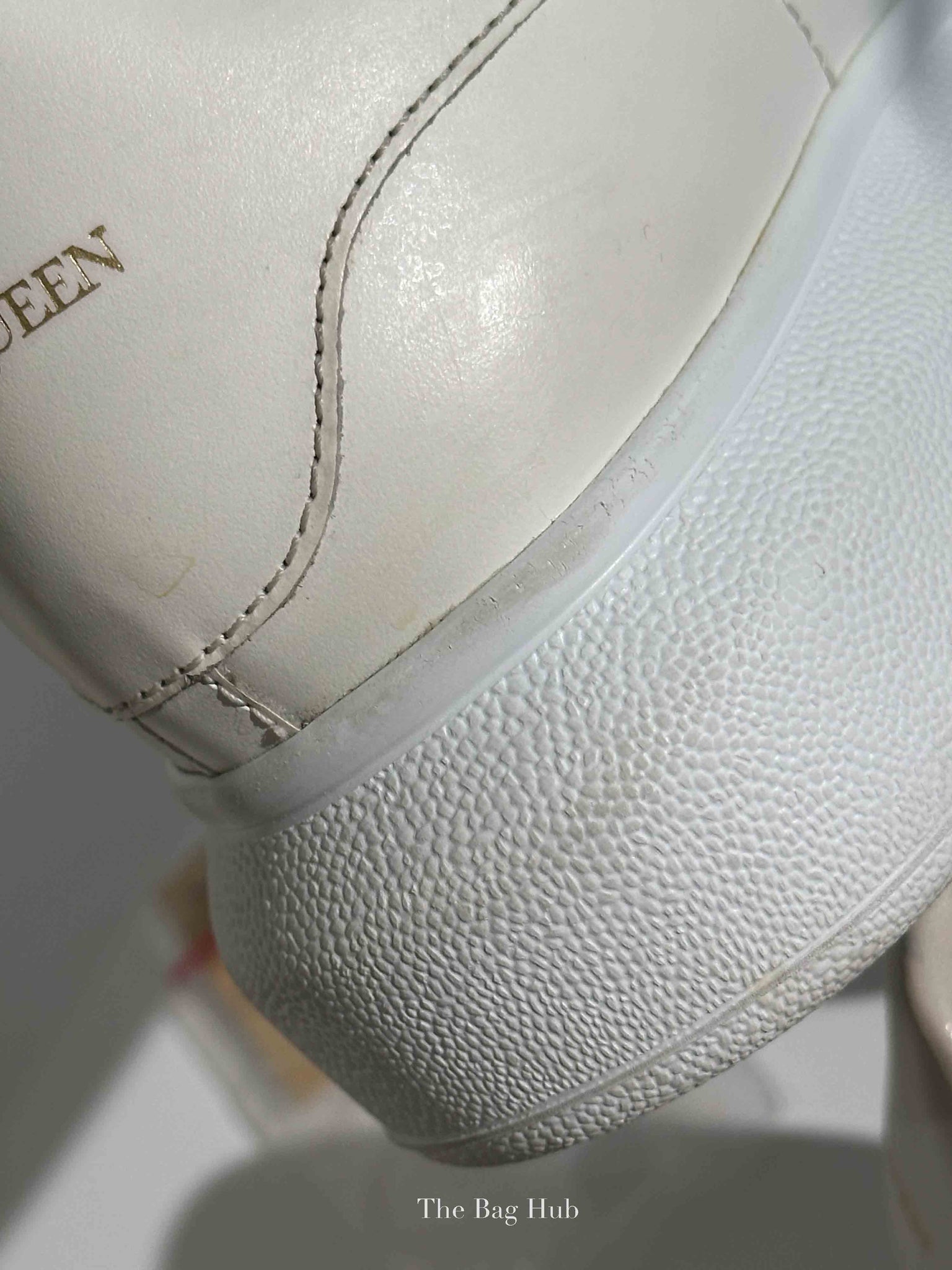 Alexander McQueen White Leather Oversized Trainers Shoes Size 36