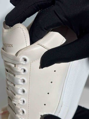 Alexander McQueen White Leather Oversized Trainers Shoes Size 36