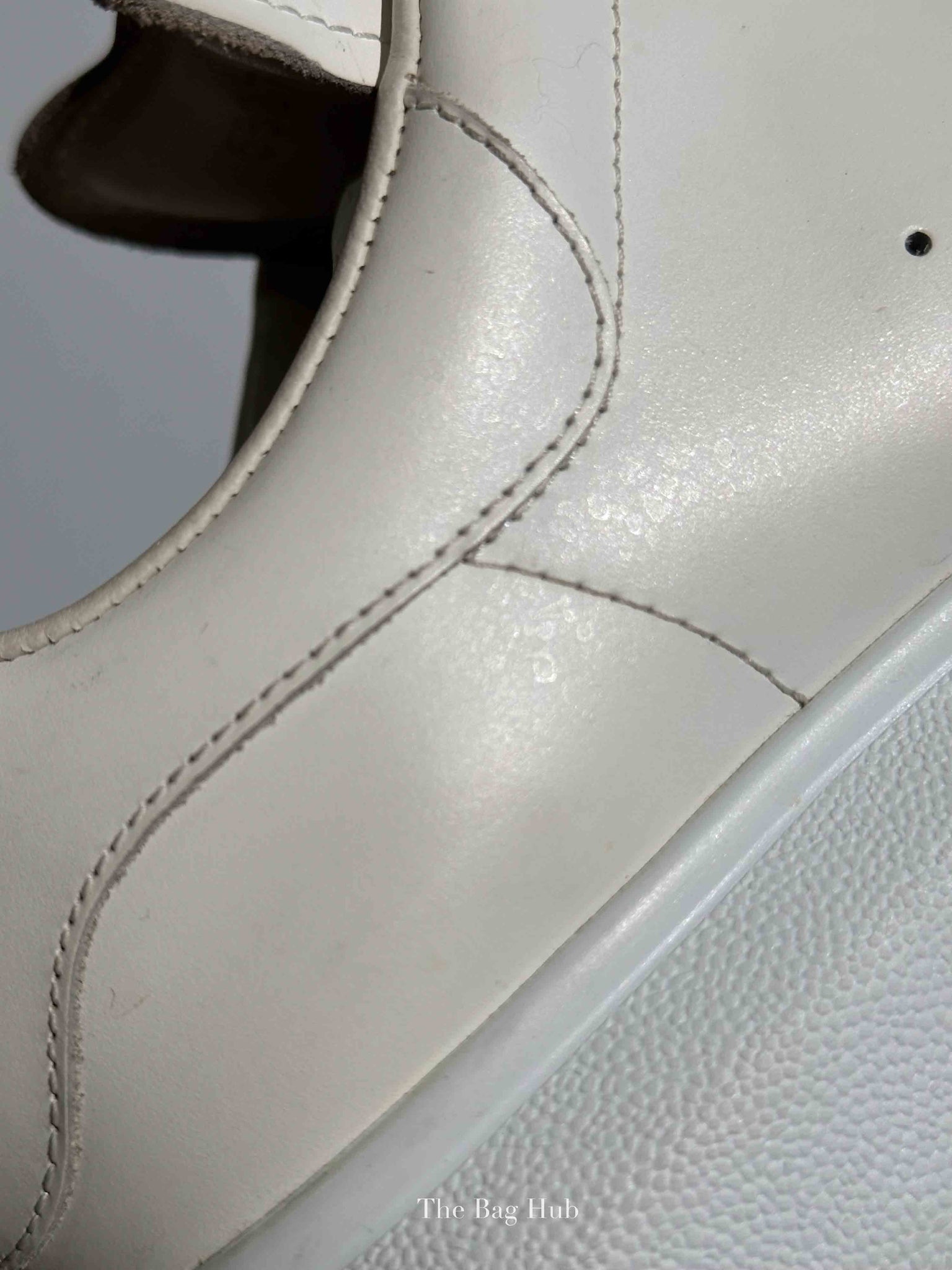Alexander McQueen White Leather Oversized Trainers Shoes Size 36