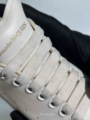 Alexander McQueen White Leather Oversized Trainers Shoes Size 36