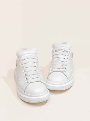 Alexander McQueen White Leather Oversized Trainers Shoes Size 36