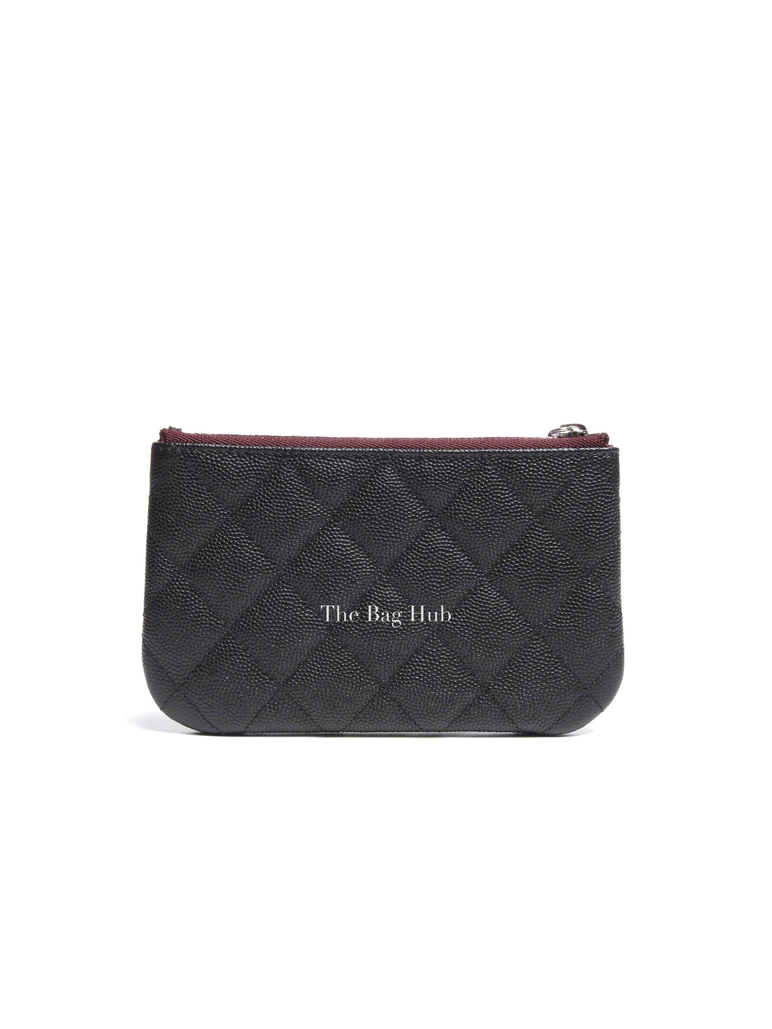 Chanel Black Quilted Caviar Leather Mini O-Case Zip Pouch