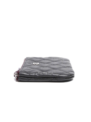 Chanel Black Quilted Caviar Leather Mini O-Case Zip Pouch