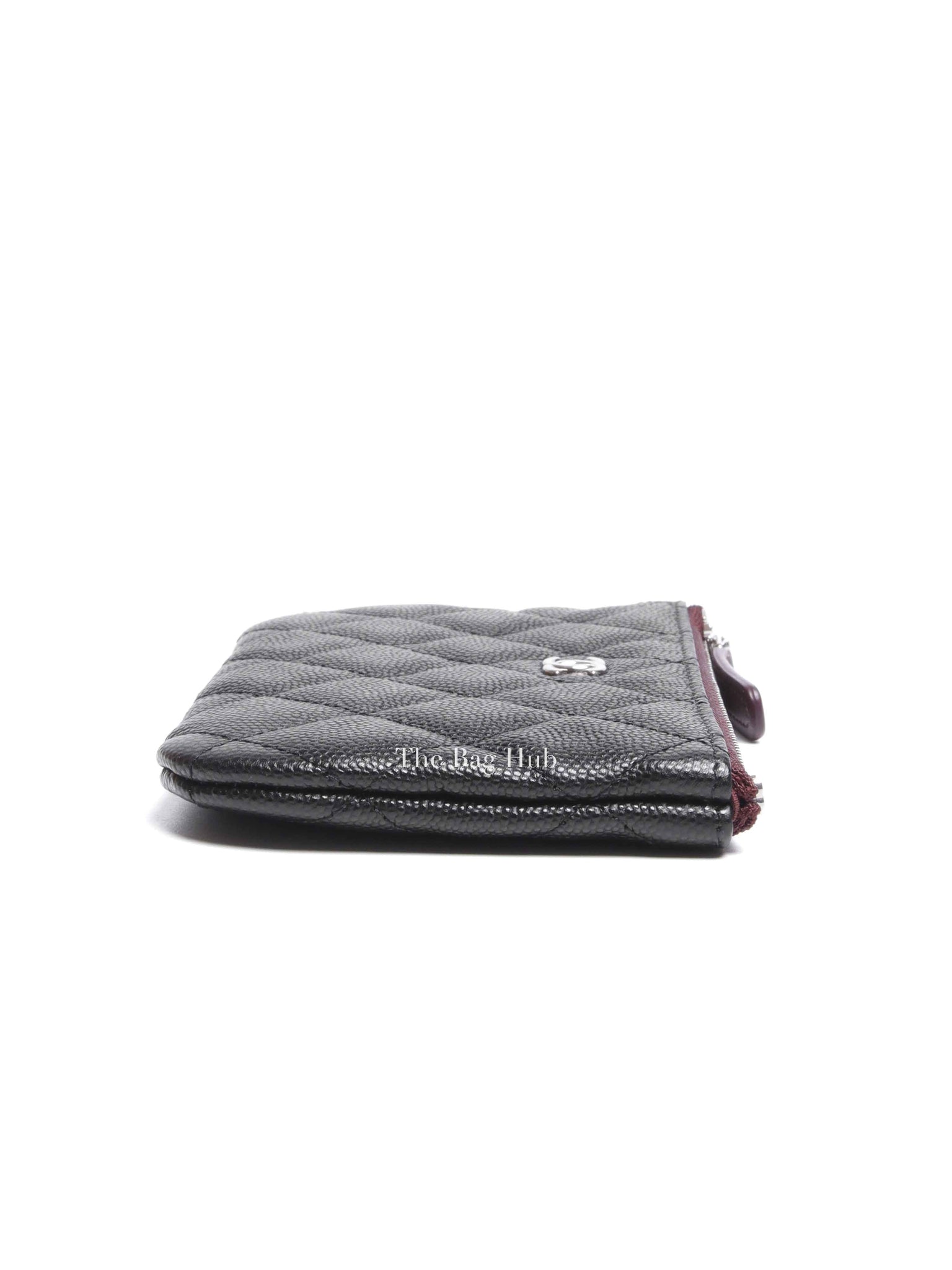 Chanel Black Quilted Caviar Leather Mini O-Case Zip Pouch