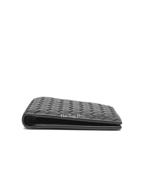 Bottega Veneta Black Calfskin Intrecciato Bi-Fold Wallet