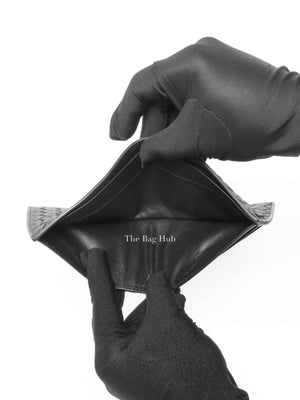 Bottega Veneta Black Calfskin Intrecciato Bi-Fold Wallet