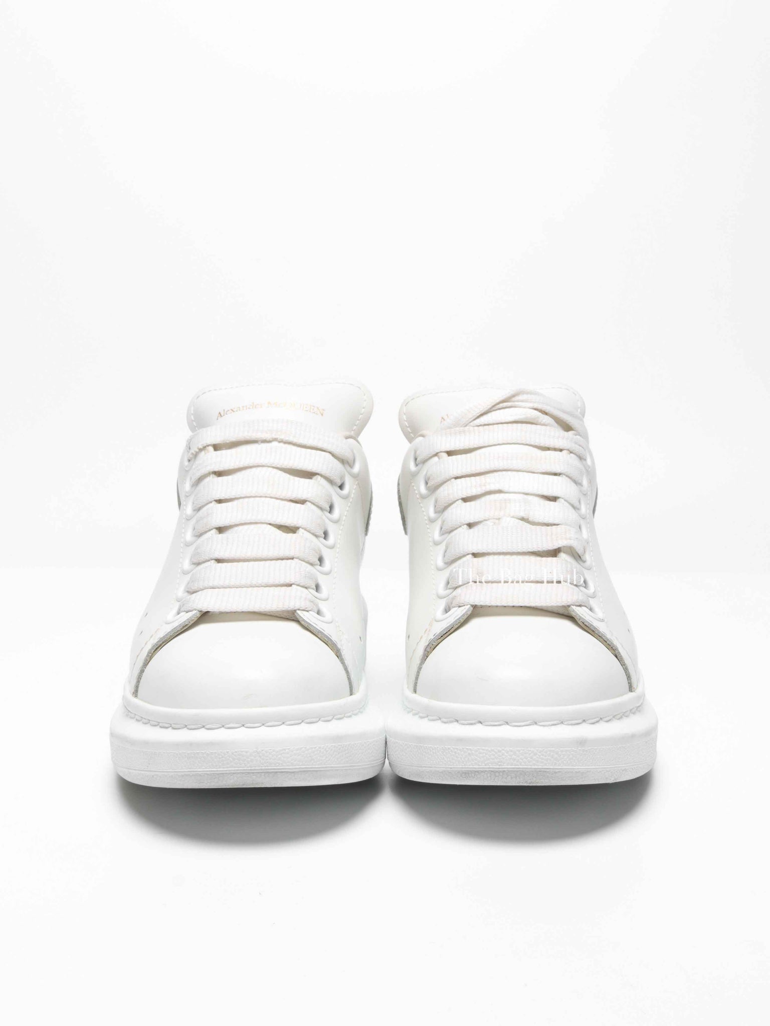 Alexander McQueen White Leather Oversized Trainers Shoes Size 36