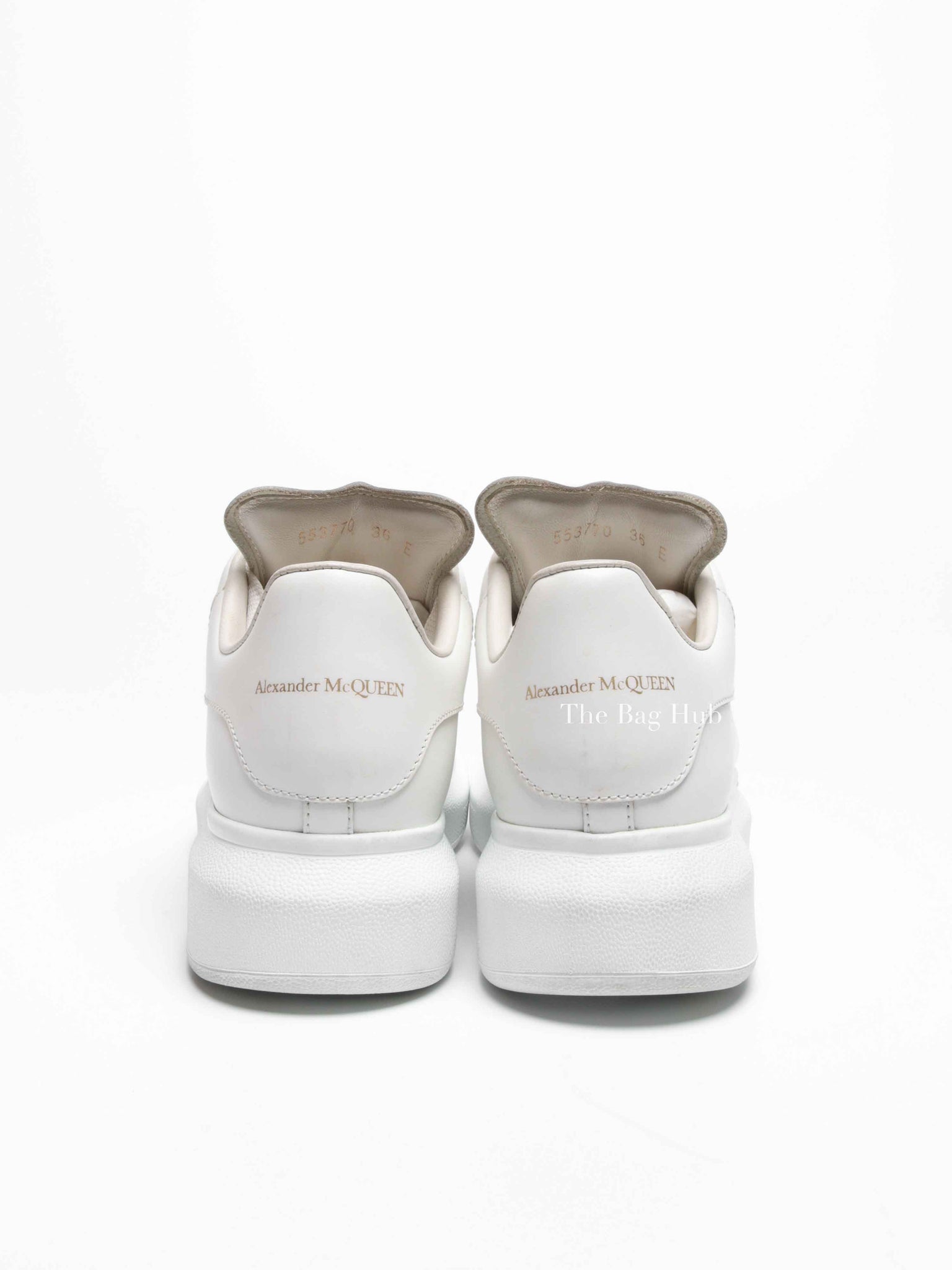 Alexander McQueen White Leather Oversized Trainers Shoes Size 36