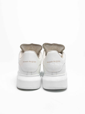 Alexander McQueen White Leather Oversized Trainers Shoes Size 36