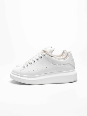 Alexander McQueen White Leather Oversized Trainers Shoes Size 36