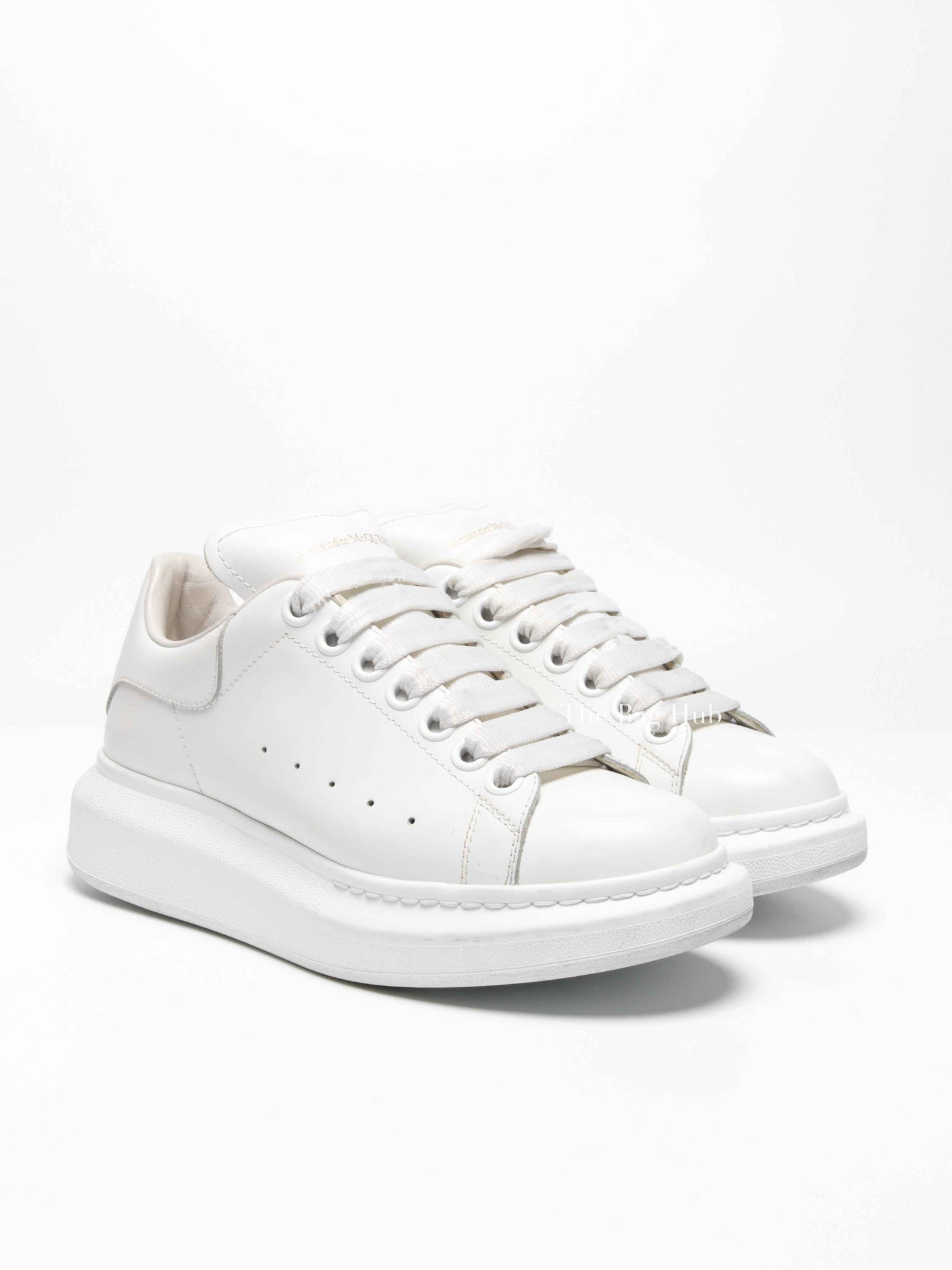 Alexander McQueen White Leather Oversized Trainers Shoes Size 36