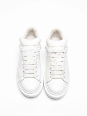 Alexander McQueen White Leather Oversized Trainers Shoes Size 36