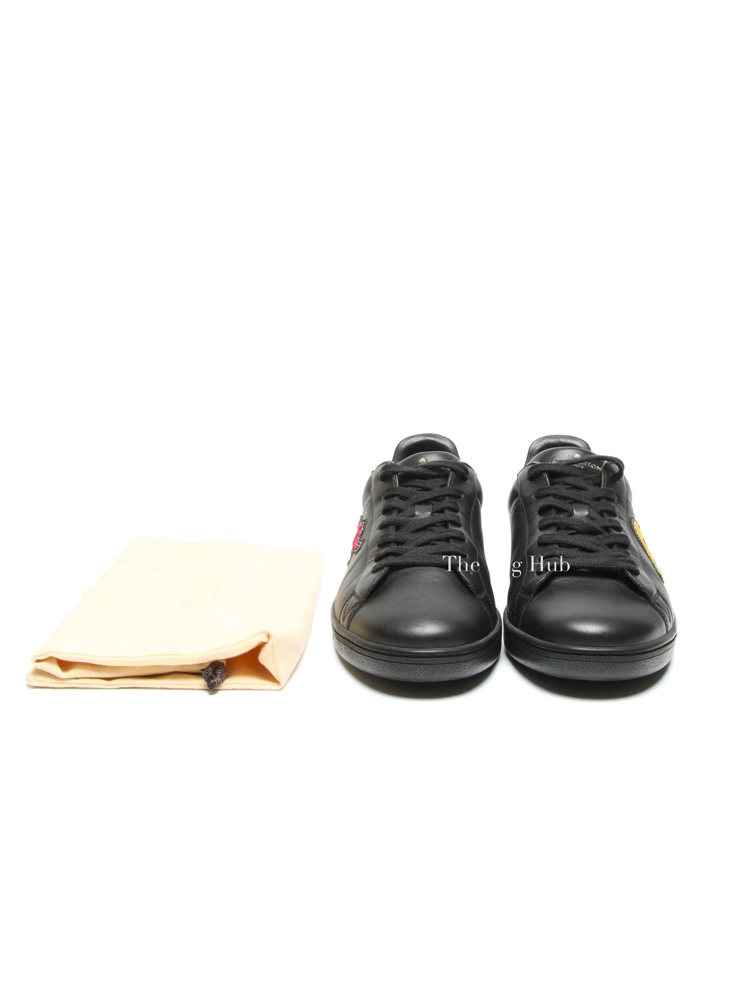 Louis Vuitton Black Leather Luxembourg Sneakers Size 9