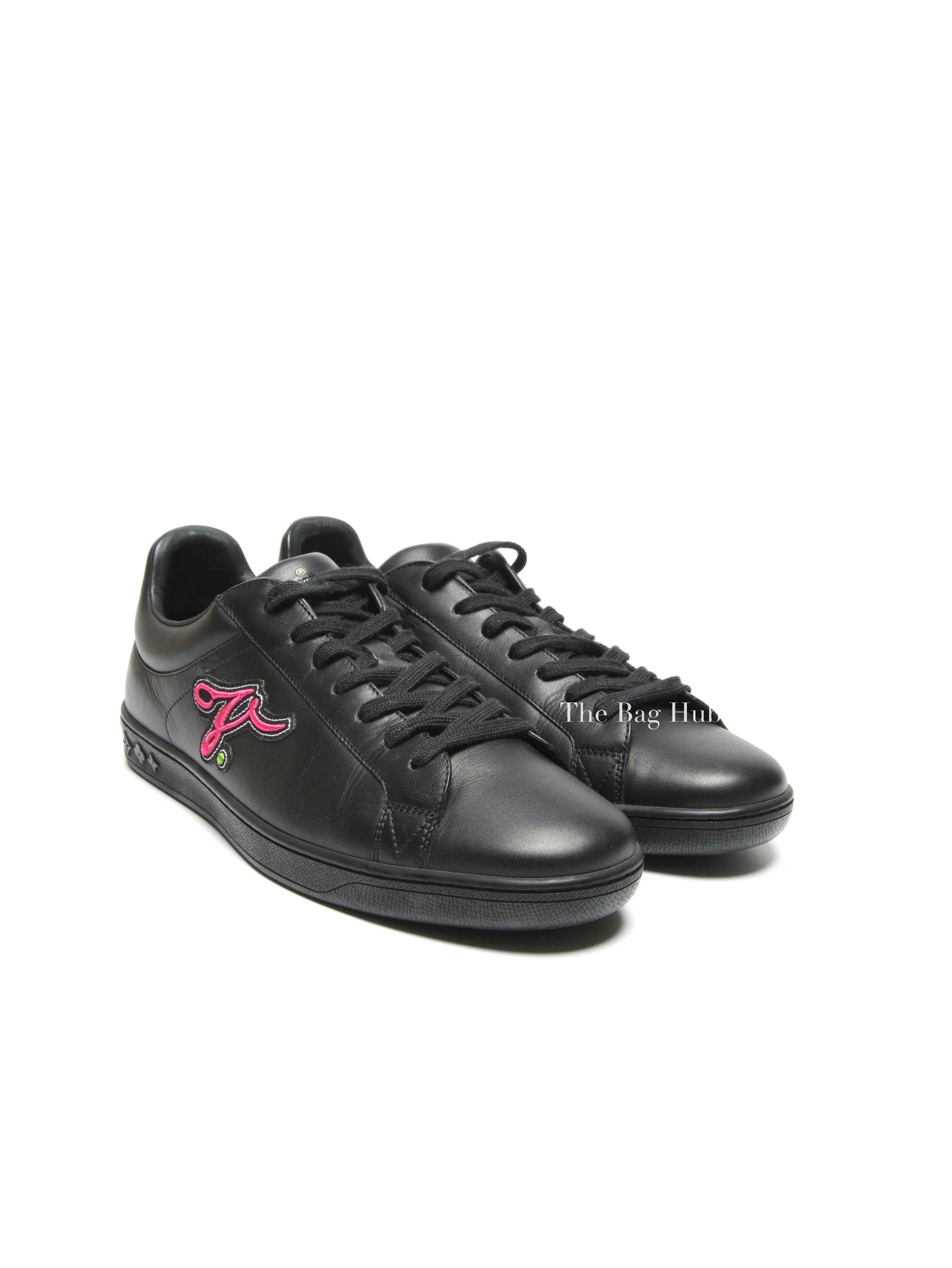Louis Vuitton Black Leather Luxembourg Sneakers Size 9