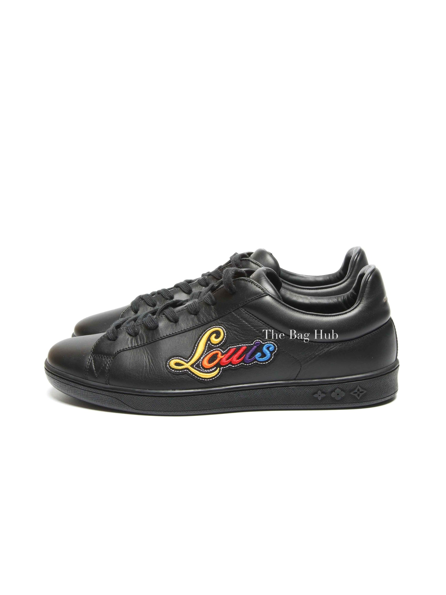 Louis Vuitton Black Leather Luxembourg Sneakers Size 9