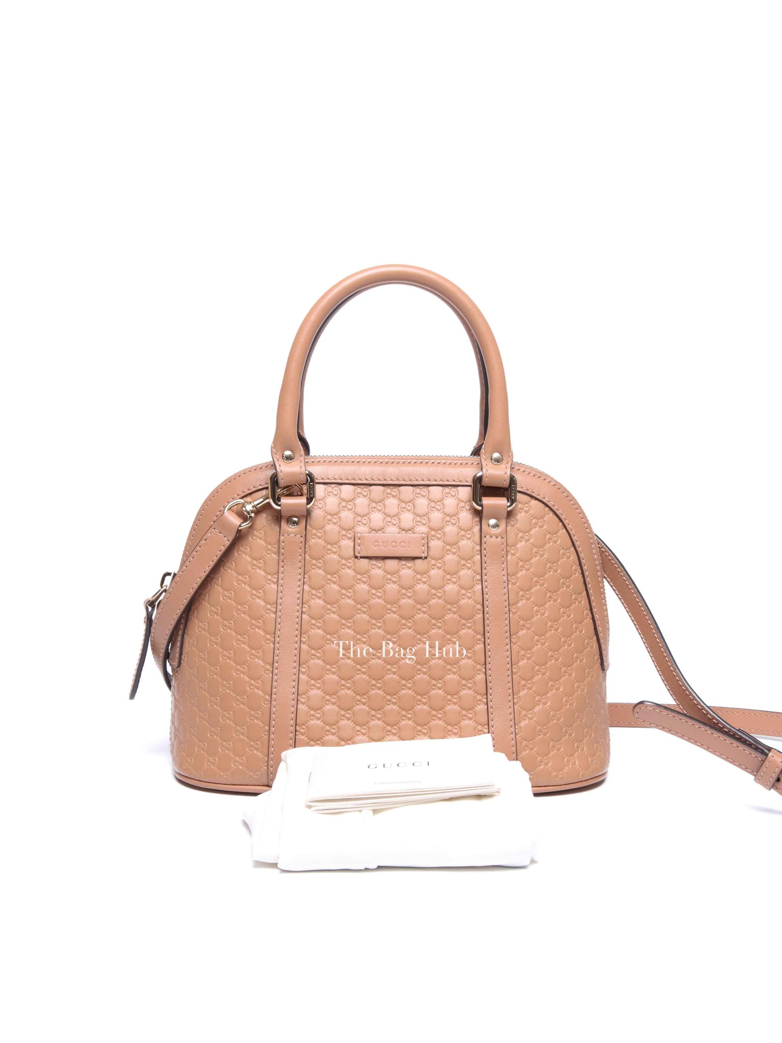 Gucci Camelia Leather Microguccissima Mini Dome Bag