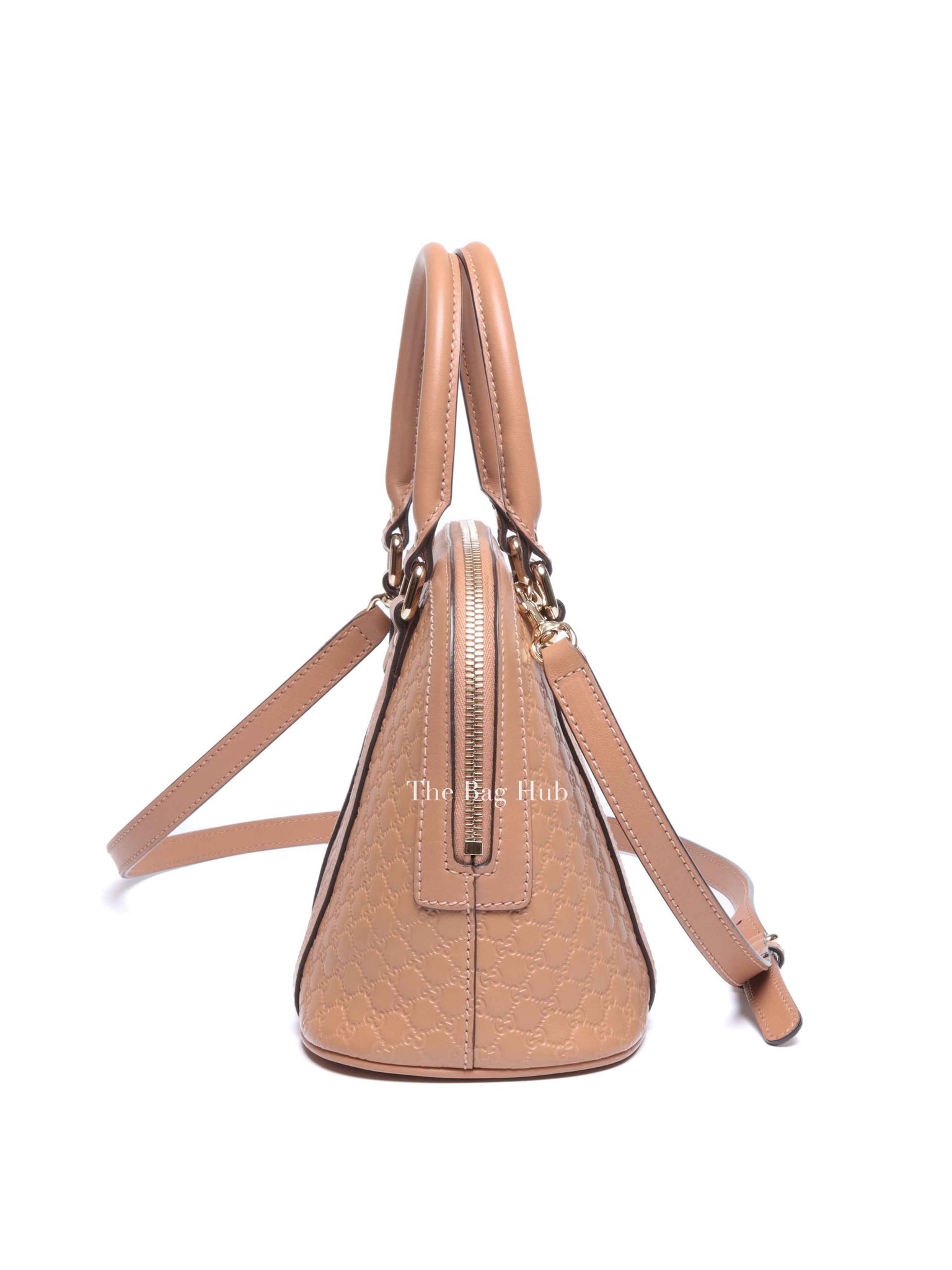 Gucci Camelia Leather Microguccissima Mini Dome Bag