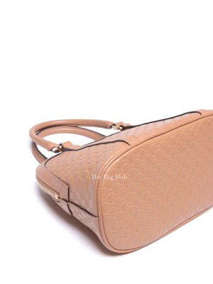 Gucci Camelia Leather Microguccissima Mini Dome Bag